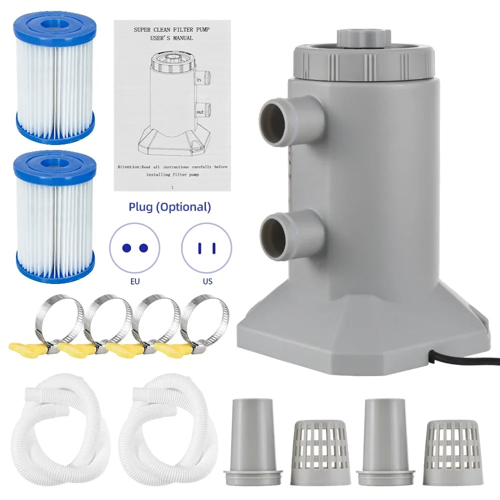 Carevas Cartridge Pump,Filter Pump Noise Improved And Pump Above Pools Rate Low Noise 250l/hRate 2 / Filter With 2 /Rate Low Improved And Water Above Pools 55w Low Noise Improved
