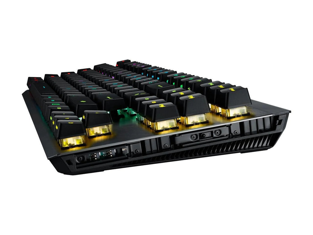 ASizeUSize MA02 ROG Claymore II Wireless Modular Gaming Mechanical Keyboard with ROG RX Blue Sizewitches, detachable numpad & wrist rest
