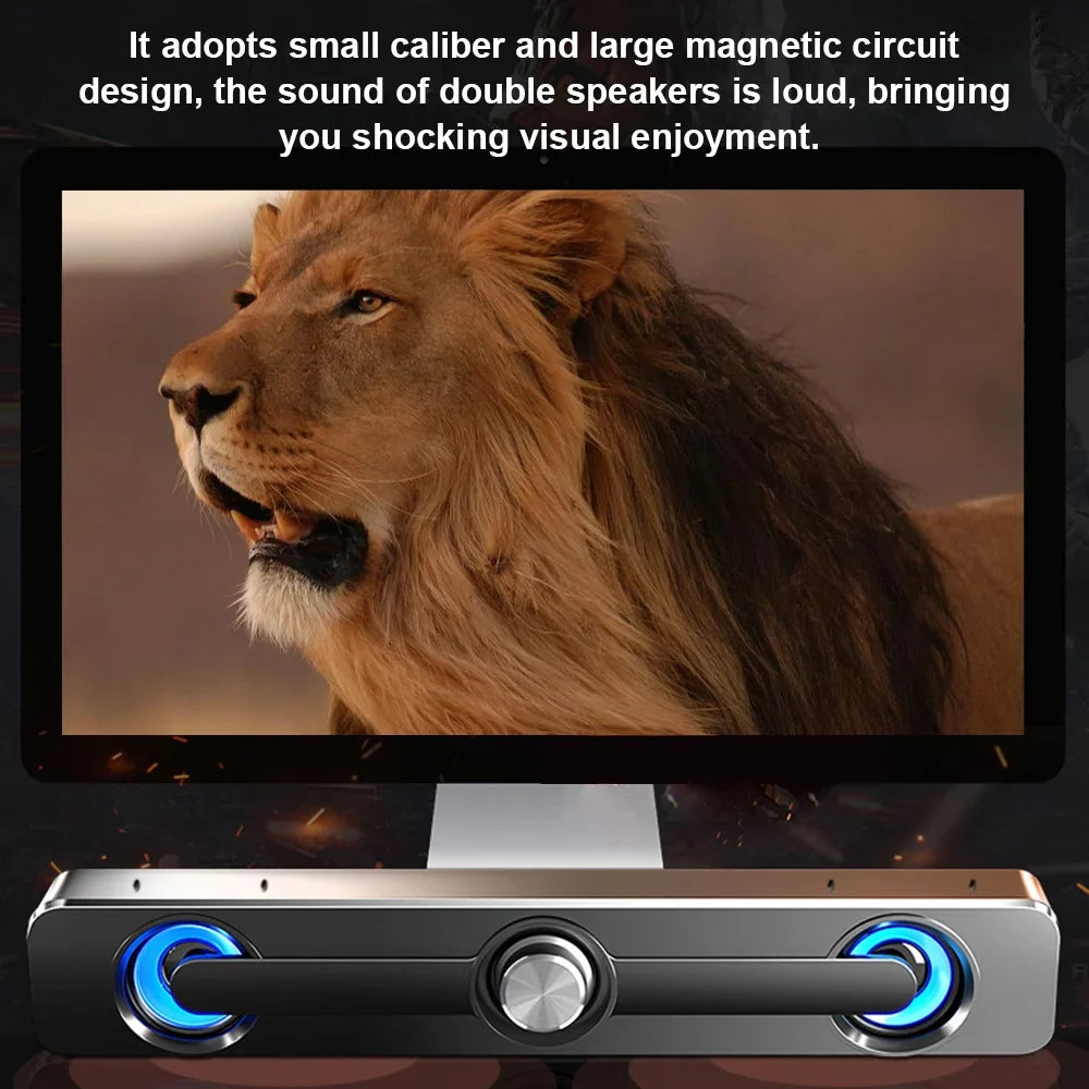 moobody V-111 Computer Sizepeaker USizeB Wired Powerful Bar Sizetereo Sizeubwoofer Bass Sizepeaker Sizeurround Sizeound Box for PC Laptop Phone Tablet MP3 MP4