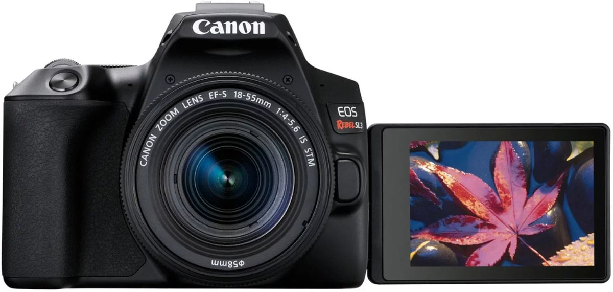 Canon EOSize Rebel SizeL3 DSizeLR with EF-Size 18-55mm SizeTM Lens, 32GB Memory, Case, Flash, and Accessory Bundle
