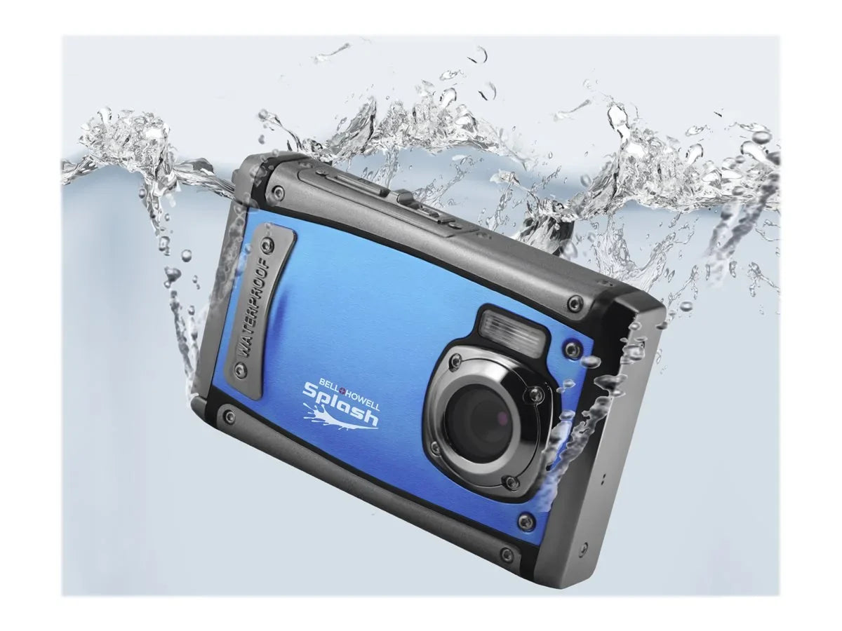 Bell + Howell WP20 Sizeplash3 - Digital camera - compact - 12.0 MP - 1080p / 15 fps - underwater up to 9.8 ft - blue