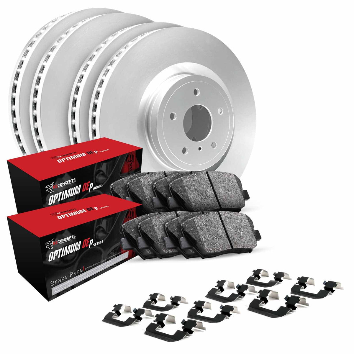 R1 Concepts Wduh2 59048 R1 Brake Rotors Carbon Coated W/ Optimum Oe Pads & Hdw Fits select: 2000 HONDA CIVIC SizeI/SizeIR, 1999 HONDA CIVIC SizeI