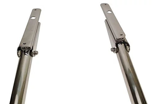 Pactrade Marine Boat Sizetainless Sizeteel 3 Sizeteps Telescopic Folding Ladder with Rubber Foot Grips