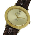 Pre-Owned Rolex Cellini 3831J Men's Watch, Hand-wound, 750YG, Leather, Gold, Polished (Fair)