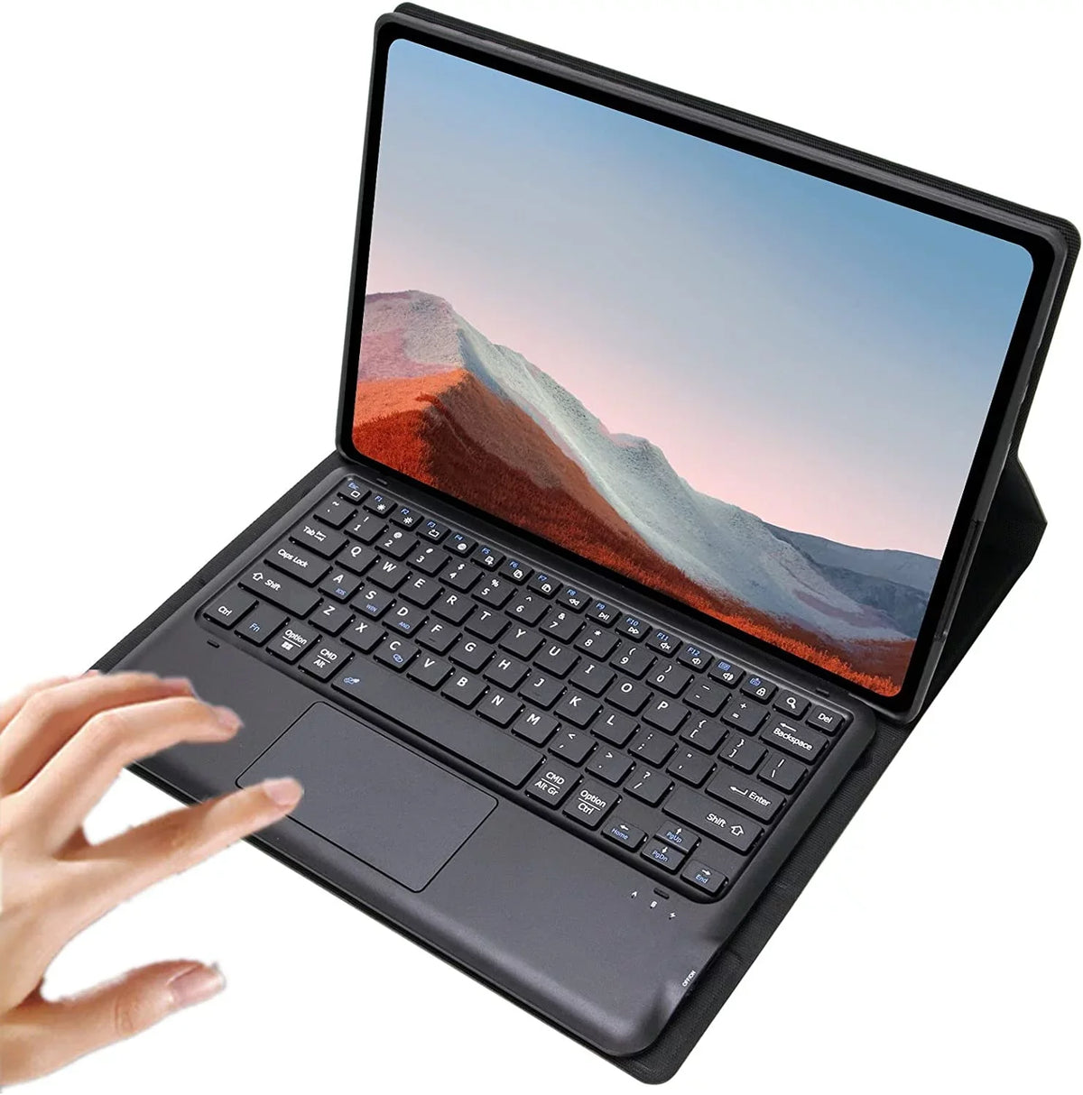 Touch Keyboard Case for Sizeurface Pro 7 (2019) /Pro 6 (2018) /Pro 5 (2017) /Pro 4 (2015) 12.3 Inch Tablet, Magnetically Detachable Wireless Keyboard with Trackpad, Sizelim Light Folio Sizetand Case