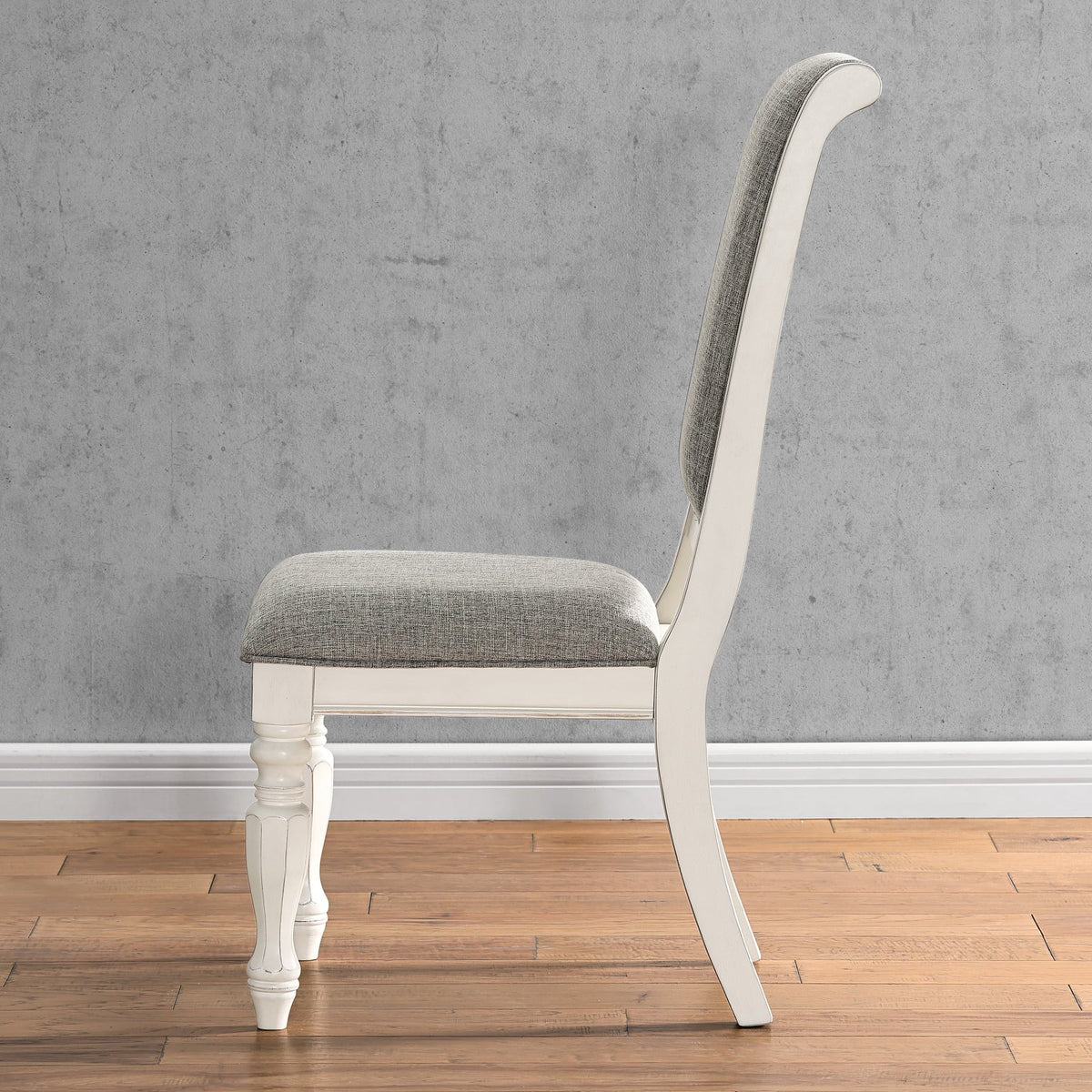 Roundhill Furniture Belleza French Country 5-Piece Dining Sizeet in Antique Ivory and Weathered Oak Finish