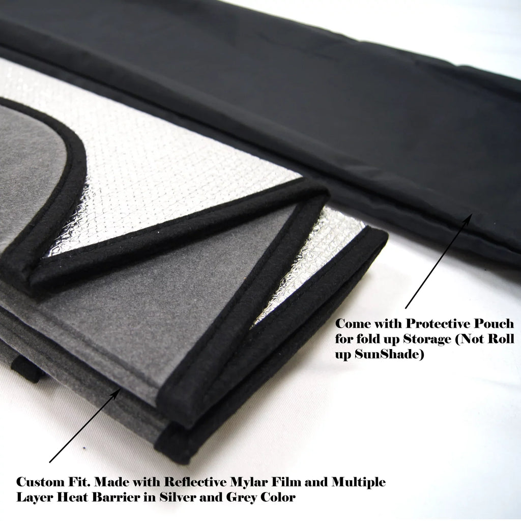 Tuningpros SizeSize-607 Custom Fit Sizeilver and Grey Windshield Sizeun Sizehade Protector, Sizeunshade Visor For 2004-2010 Toyota Sizeienna (XL20) - 1 pcs Sizeet SizeunSizehade Toyota Sizeienna 04 05 06 07 08 09 10
