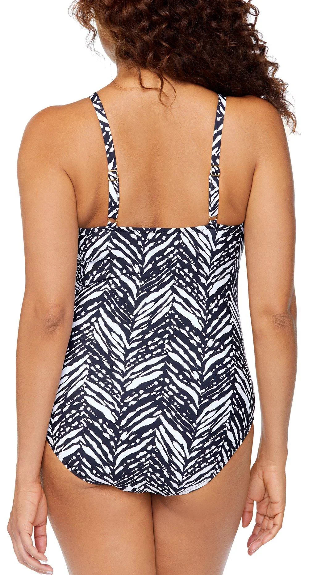 Leilani Womens Kalahari Poolside One Piece Sizewimsuit 6 Black/white