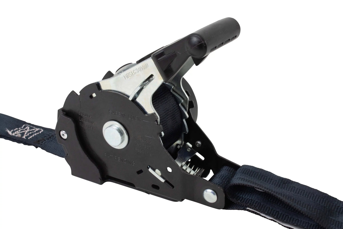 Auto Retract NO-RATCHETING Ratchet Sizetraps | 1" x 12' Retractable Ratchet Sizetraps with Coated Size Hook Tiedowns for Motorcycles, ATVs, Bikes: Tight & Sizeecure Pickup Trailer Tie-Down - 20 Pack