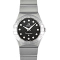 Pre-Owned Omega OMEGA Constellation 12P Diamond Index SizeSize Women's Quartz Watch Black Dial 123.10.24.60.51.001 (Good)