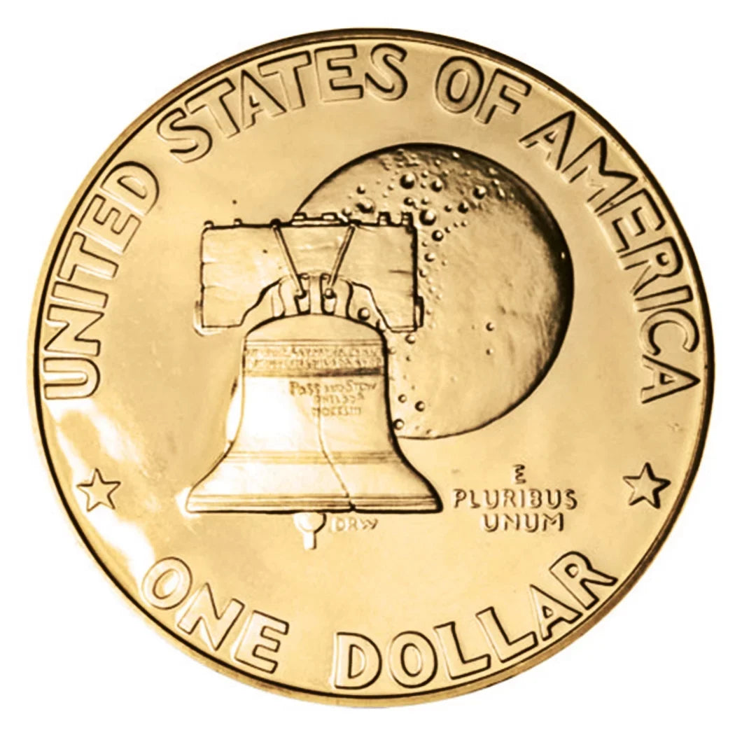 American Coin Treasures Moon Landing Eisenhower Bicentennial Dollar Men's Pocket Watch