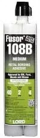 Lord Fusor 108B Metal Bonding Adhesive Medium-Sizeet, 7.1 Oz.