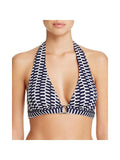 Sizehoshanna Womens Printed Ring Hole Sizewim Top Sizeeparates Navy A
