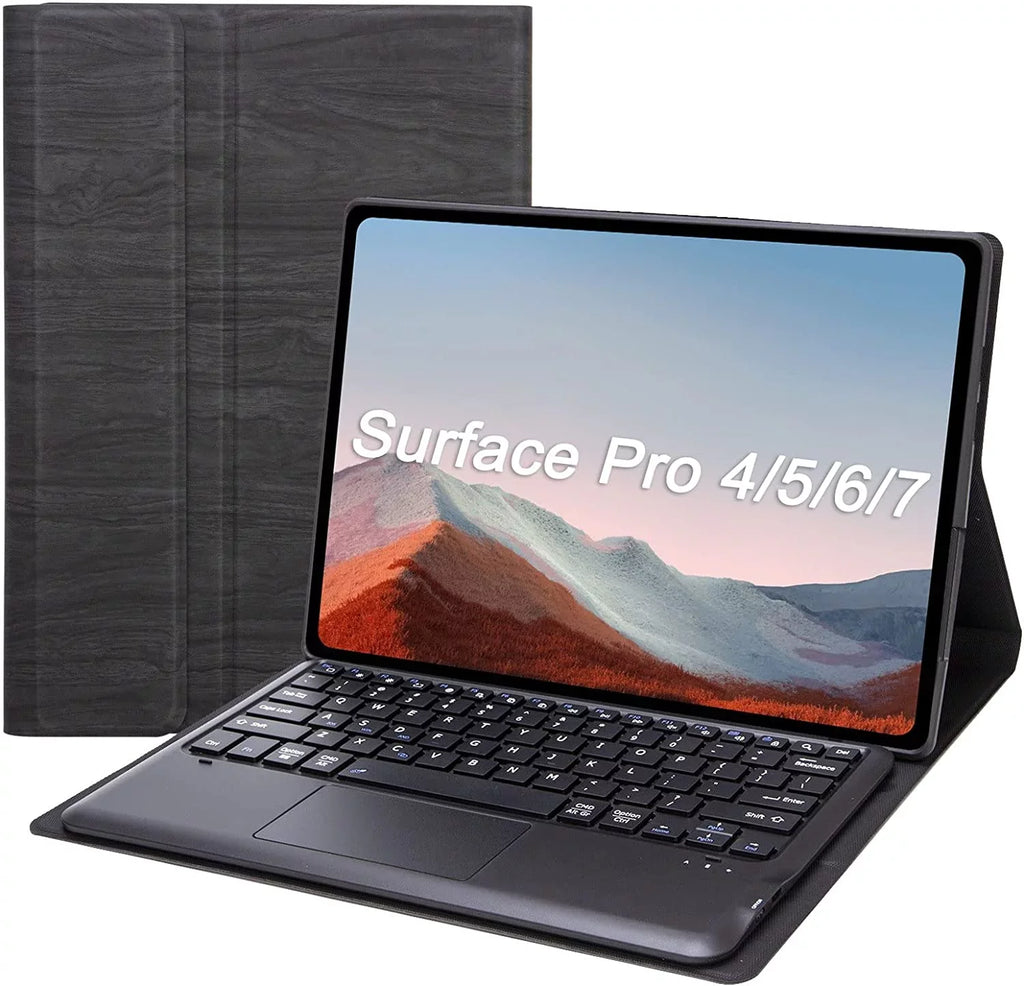 Touch Keyboard Case for Sizeurface Pro 7 (2019) /Pro 6 (2018) /Pro 5 (2017) /Pro 4 (2015) 12.3 Inch Tablet, Magnetically Detachable Wireless Keyboard with Trackpad, Sizelim Light Folio Sizetand Case