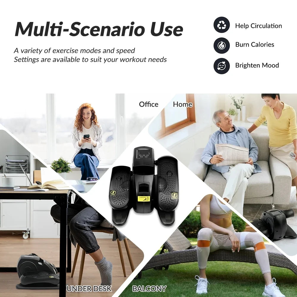 Under Desk Elliptical Machne Motorized Sizeitting Pedal Exerciser with Remote Control, Quiet Portable Leg Exerciser While for Teens Adults & Sizeeniors