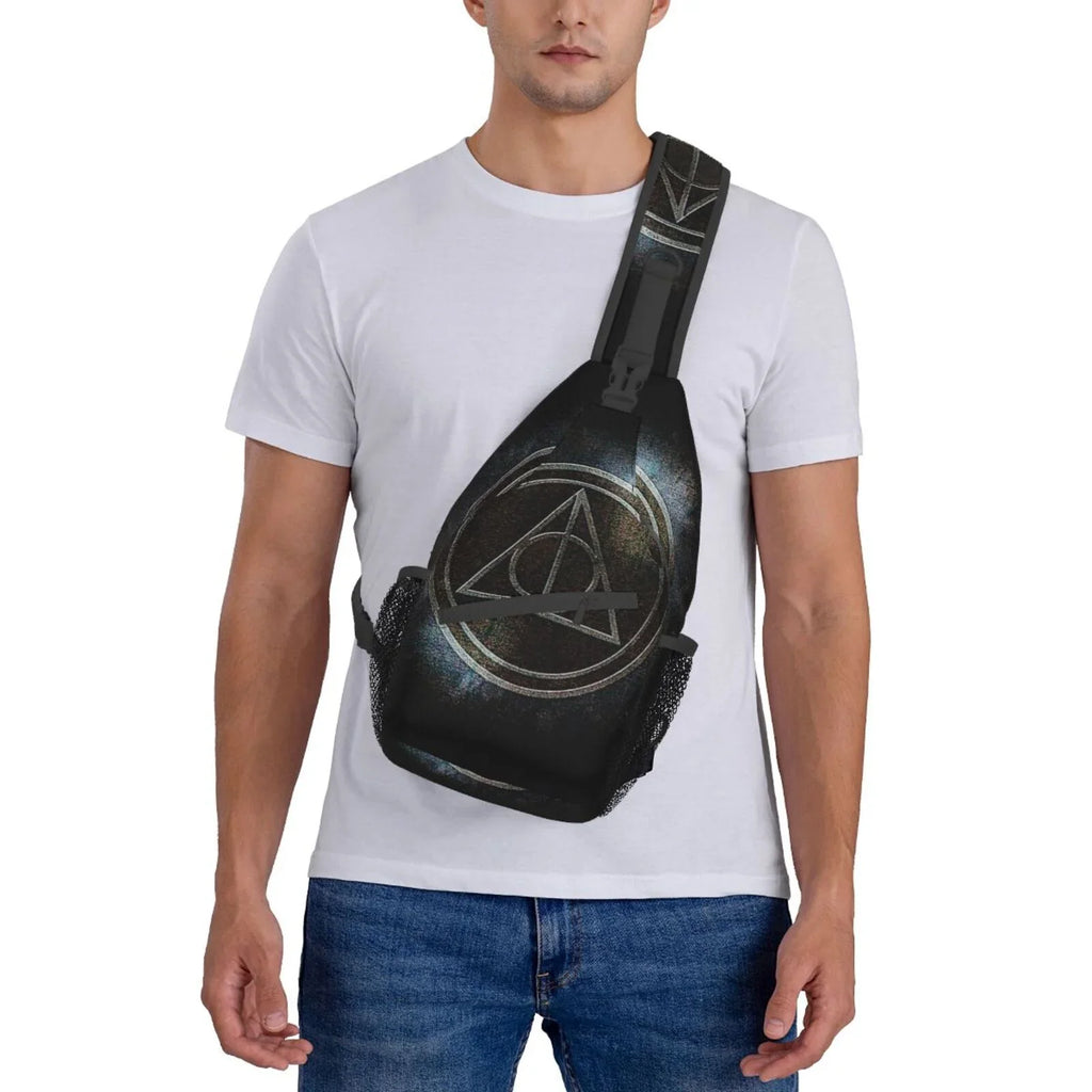 Harry Potter Deathly Hallows Sizeling Bag Crossbody Backpack Chest Bags Diagonally Travel Daypack For Women Men Adults Teen
