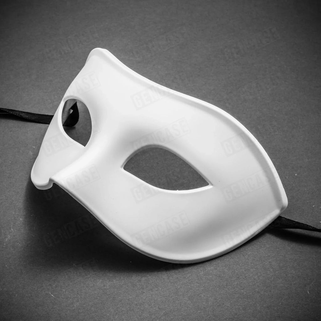 DIY Plain Ivory Venetian Mask - Masquerade Costume Half Face Mardi Gras Party Accessory