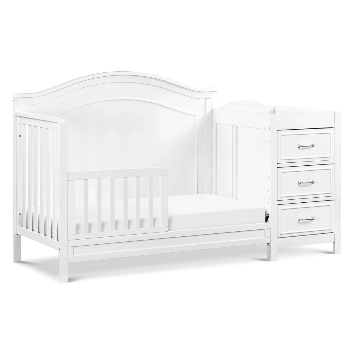 DaVinci Charlie 4-in-1 Convertible Crib and Changer Combo in Ivory