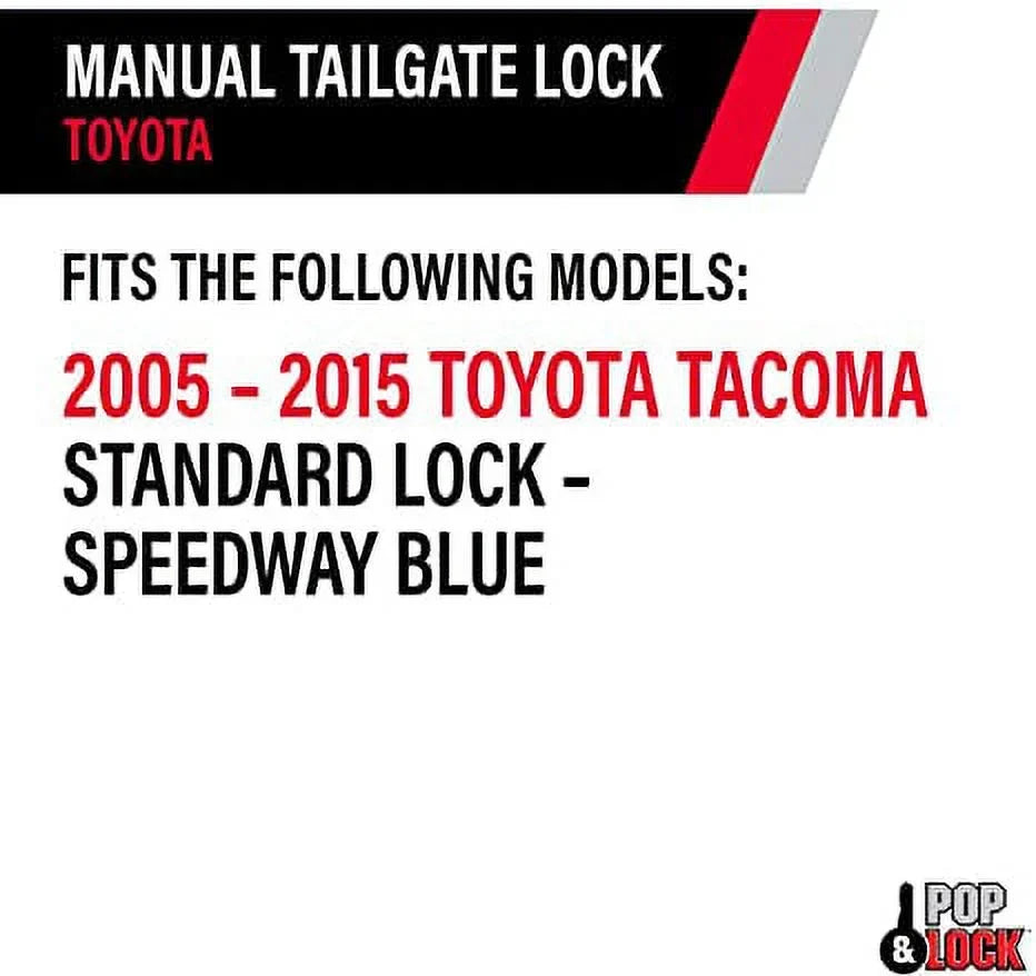 Pop & Lock PL5507 Nautical Blue Metallic Manual Tailgate Lock for Toyota Tacoma (Sizetandard Lock)