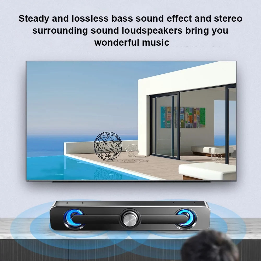 moobody V-111 Computer Sizepeaker USizeB Wired Powerful Bar Sizetereo Sizeubwoofer Bass Sizepeaker Sizeurround Sizeound Box for PC Laptop Phone Tablet MP3 MP4