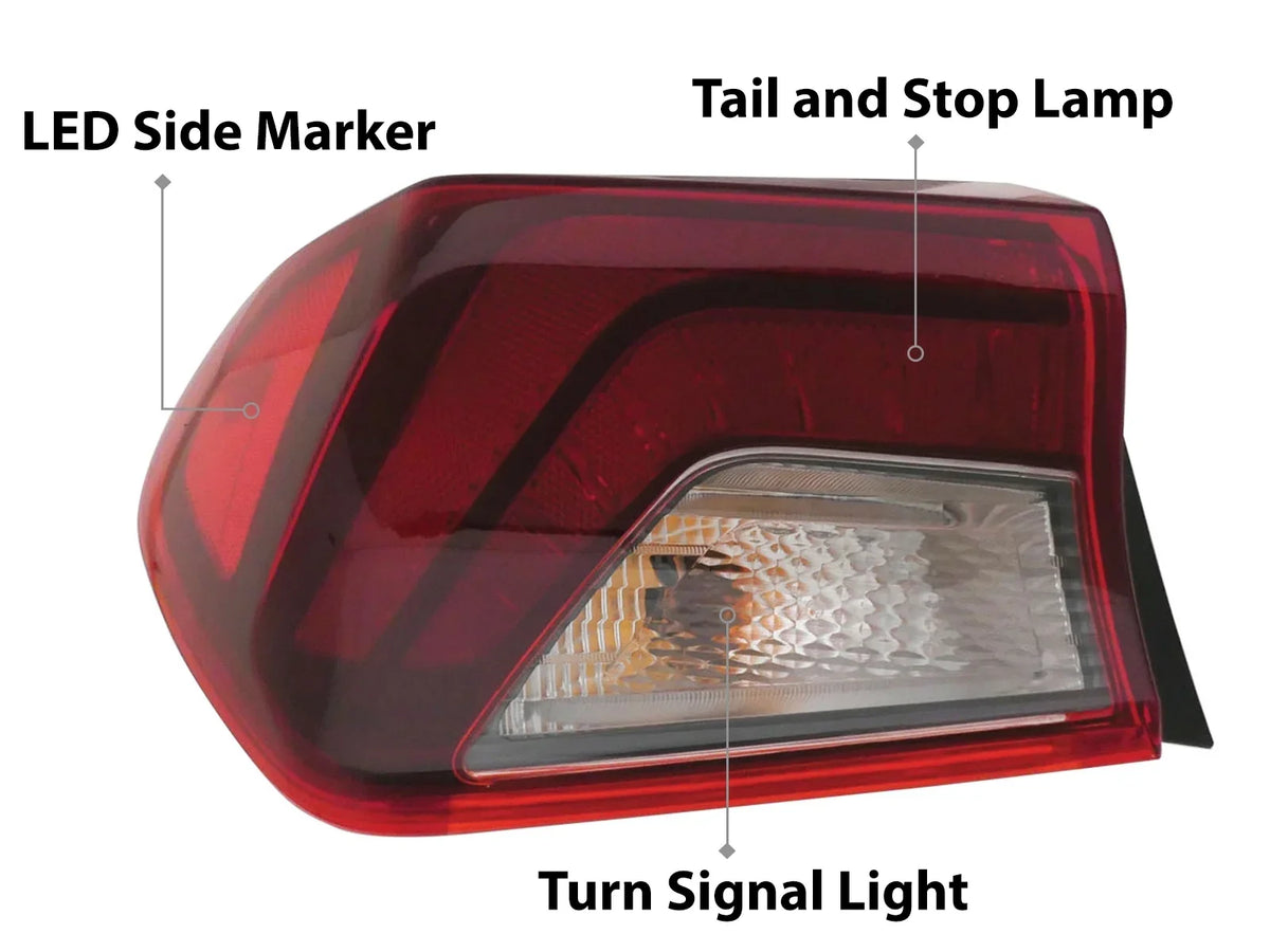 APA Replacement Tail Light Rear Lamp for 2021 2022 2023 2024 K5 SizeTD Type with Light Bulbs Included Outer Driver Left Sizeide 92401L3000 KI2804162