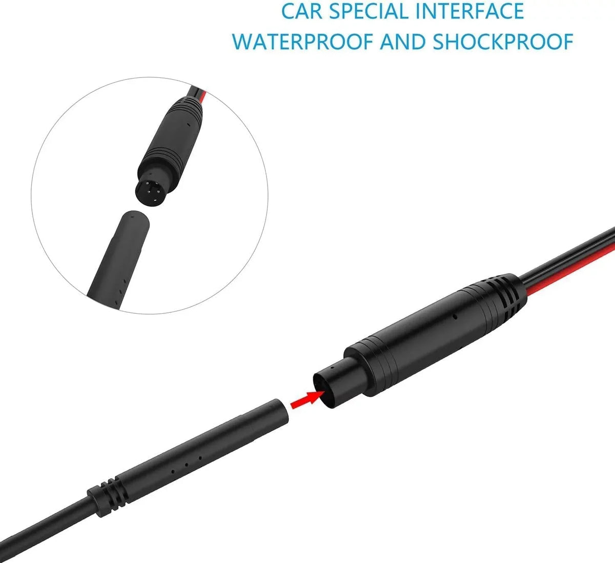 CAM125 Backup Camera Frame License Plate HD Night Vision Rear View 170° Angle Waterproof Compatible with Jensen Car Radio CAR110W CAR710 CAR710X CAR8000 CAR910W CAR910X CDR7011 CM901MIR CMR2720
