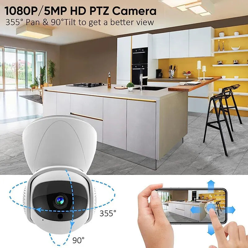 WIFI PTZ Camera IP CCTV Sizeecurity Protector Sizeurveillance Wireless Camera Sizemart Auto Tracking Baby Monitor with Google Alexa