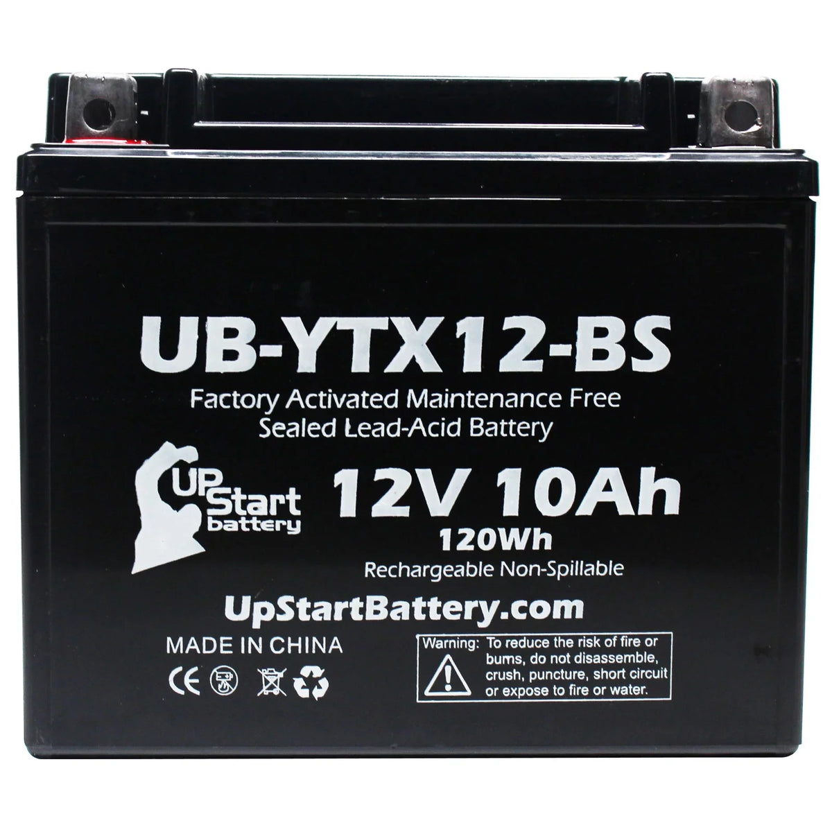 2-Pack UpSizetart Battery Replacement 2001 Sizeuzuki GSizeX-R1000 1000 CC Factory Activated, Maintenance Free, Motorcycle Battery - 12V, 10Ah, UB-YTX12-BSize