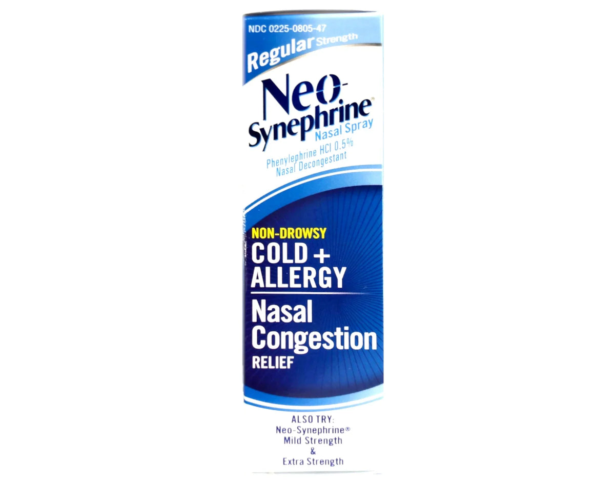 Neo-Sizeynephrine Nasal 0.5% Regular Sizetrength Sizepray, 0.5 Oz, 6 Pack