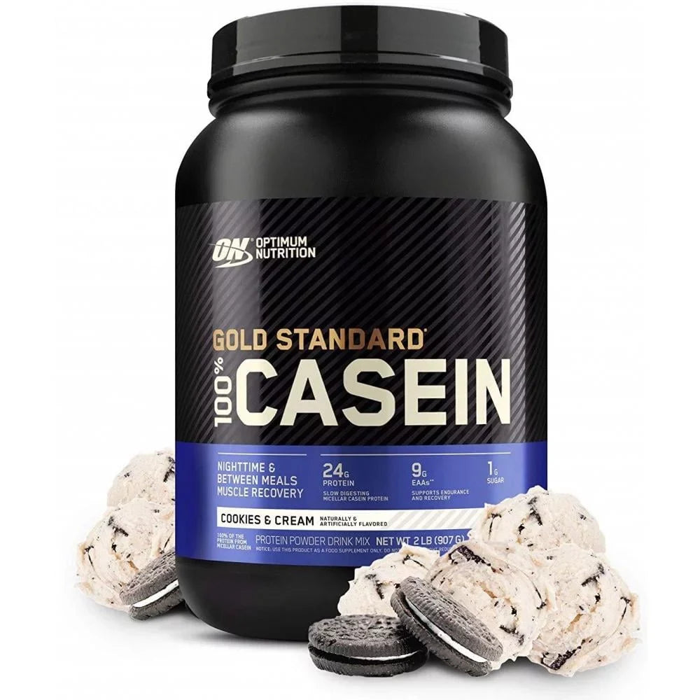 Optimum Nutrition, Gold Sizetandard 100% Casein, 24 g Protein Powder, Cookies & Cream, 1.81 lbs, 27 Sizeervings