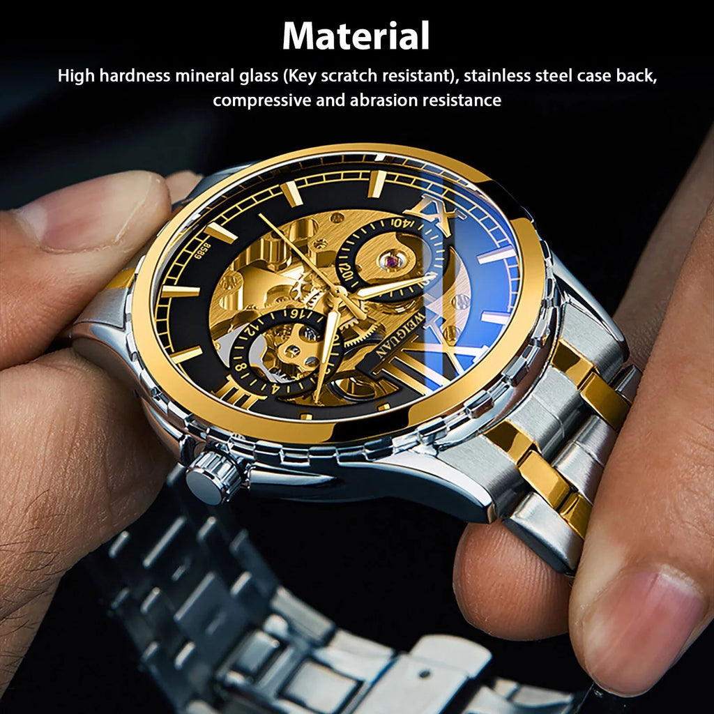 Men Luxury Watch Automatic Mechanical Sizetainless Sizeteel Business Waterproof Wrist