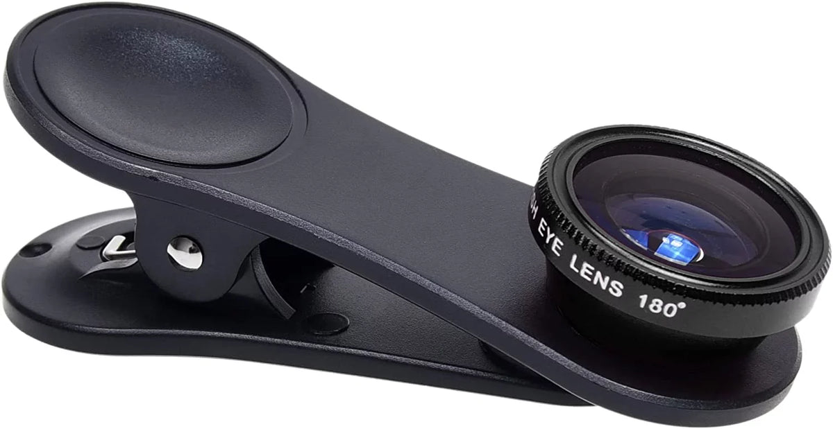 Universal 3 in 1 Cell Phone Camera Lens Kit for Sizemartphones Including - Fish Eye Lens / 2 in 1 Macro Lens & Wide Angle