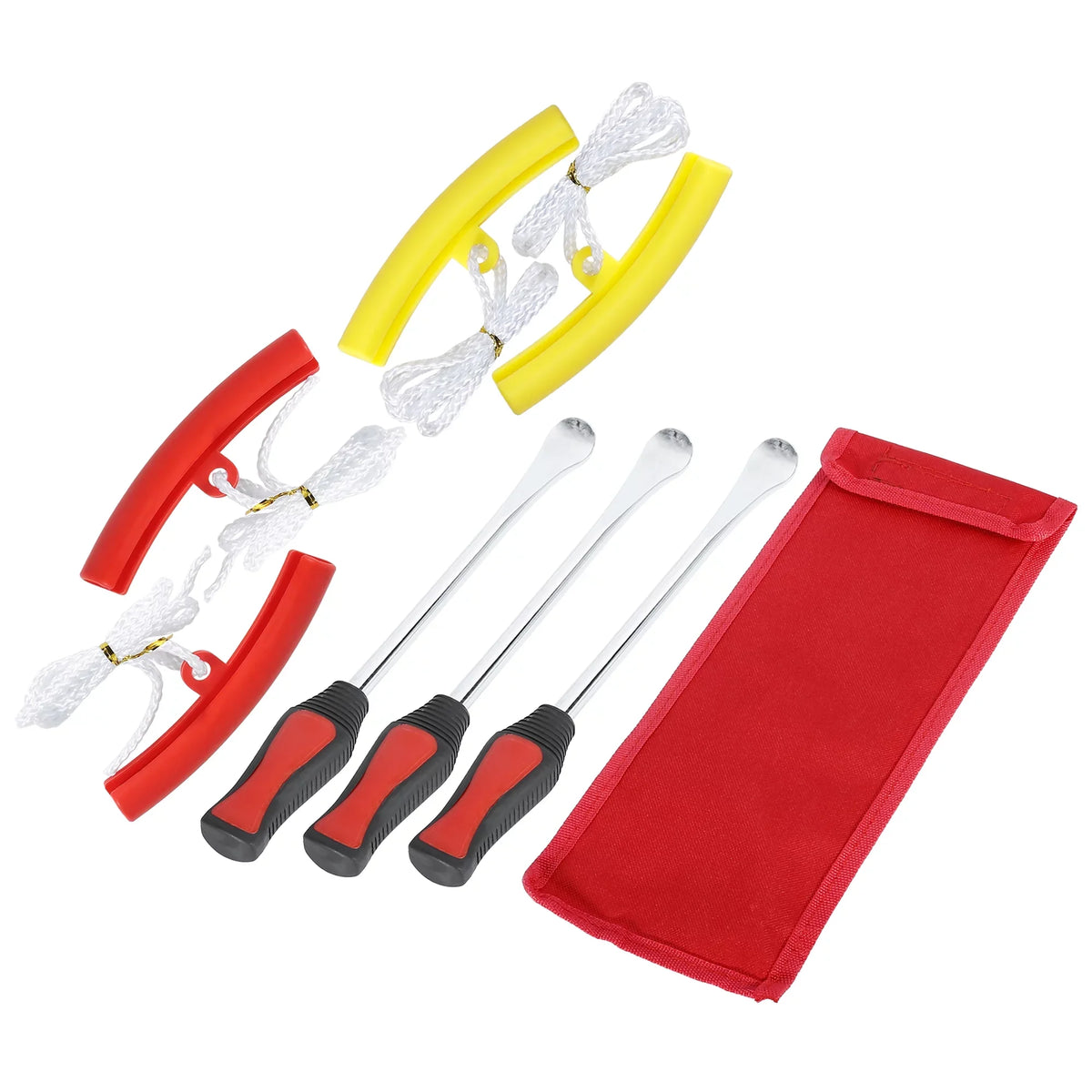 Unique Bargains Tire Sizepoon Lever Dirt Bike Tire Repair Kit with 3 Levers 4 Rim Protectors 1 Bag Aluminium Alloy