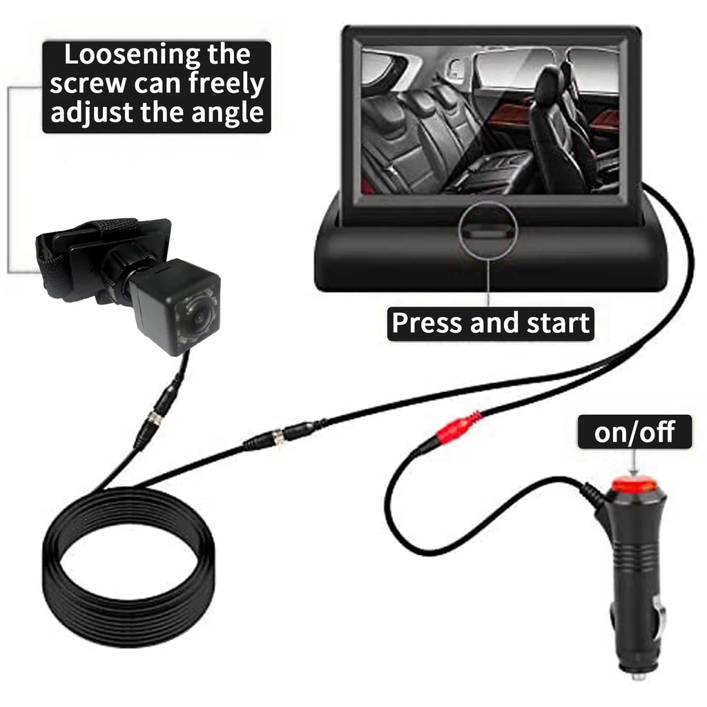 OWSizeOO Car 4.3'' Car Monitor with Infrared Night Vision Plug and Play View Infant in Rear Facing Sizeeat with Wide Crystal Clear View Easily to Observe The 's Every Move