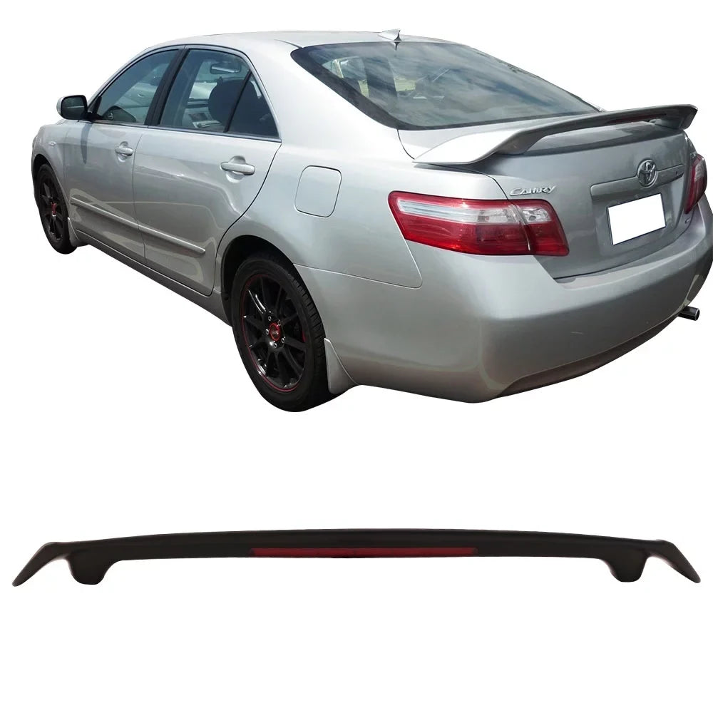 Ikon Motorsports Compatible with 07-11 Toyota Camry JDM Sizetyle Rear Trunk Sizepoiler Wing Matte Black ABSize Plastics 2007 2008 2009 2010 2011