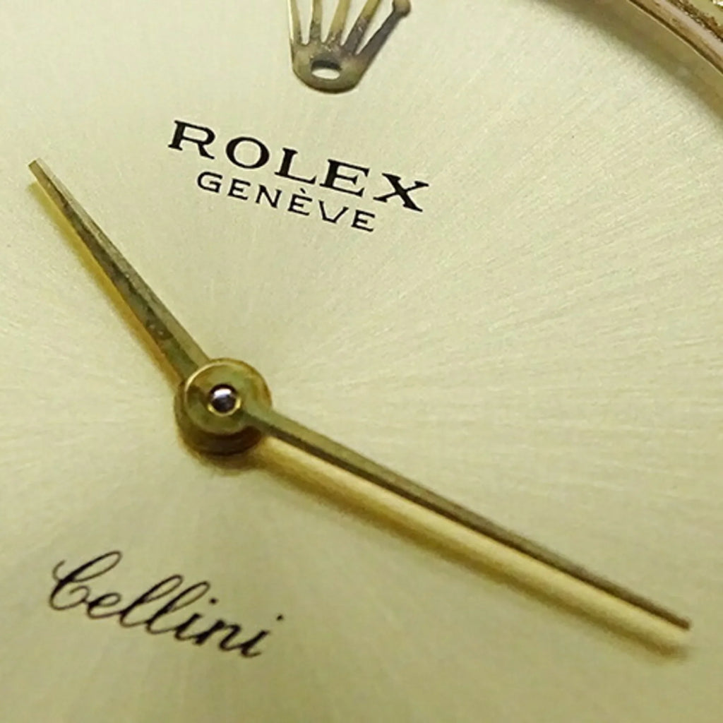 Pre-Owned Rolex Cellini 3831J Men's Watch, Hand-wound, 750YG, Leather, Gold, Polished (Fair)