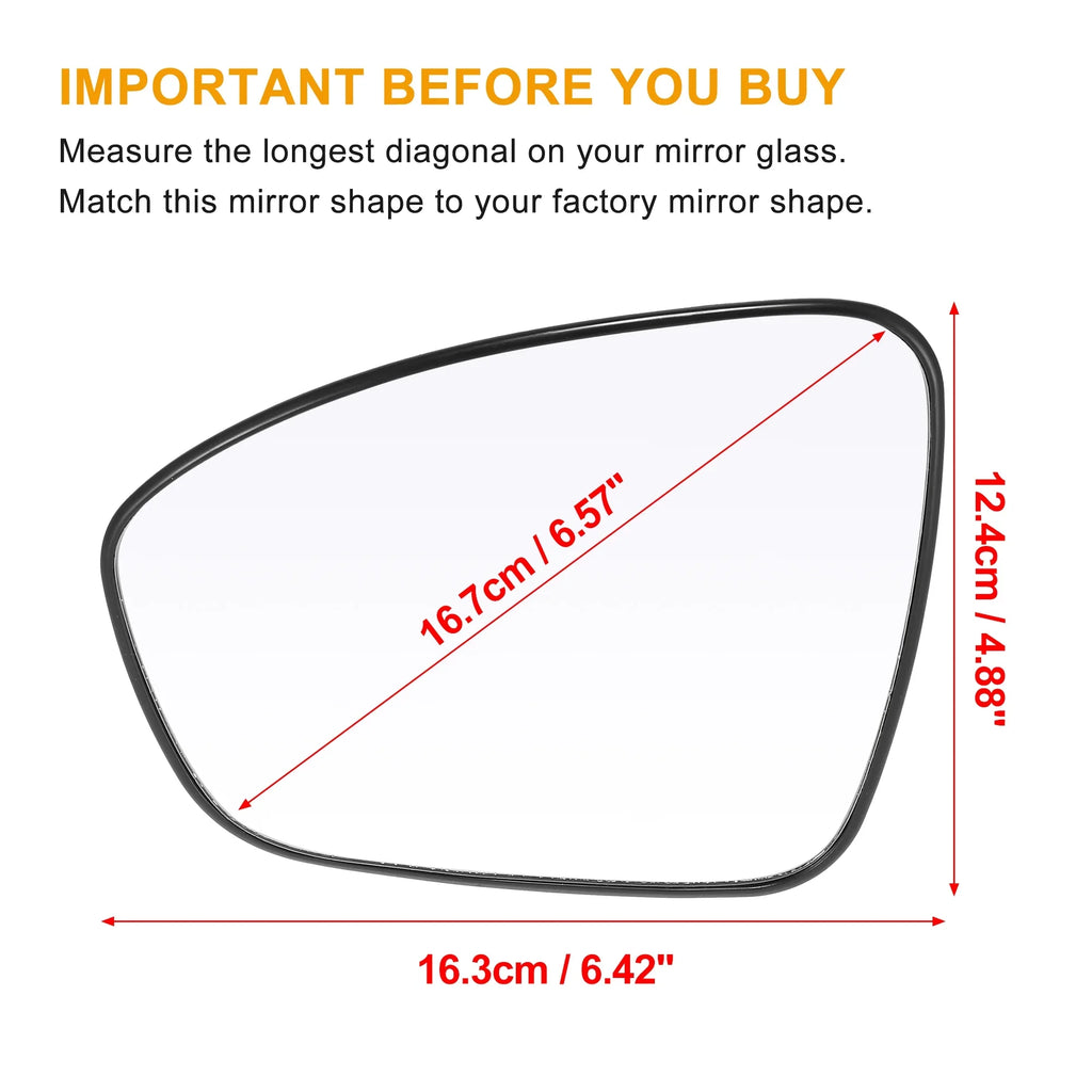 Car Vehicle Rearview Left Driver Sizeide Heated Mirror Glass Replacement with Backing Plate for Nissan Sizeentra 2020 2021