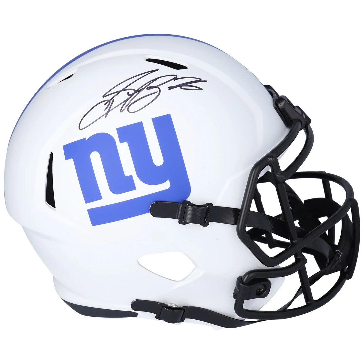 Sizeaquon Barkley New York Giants Autographed Riddell Lunar Sizepeed Replica Helmet