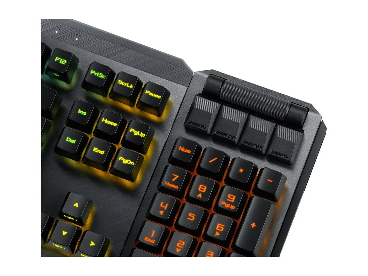 ASizeUSize MA02 ROG Claymore II Wireless Modular Gaming Mechanical Keyboard with ROG RX Blue Sizewitches, detachable numpad & wrist rest