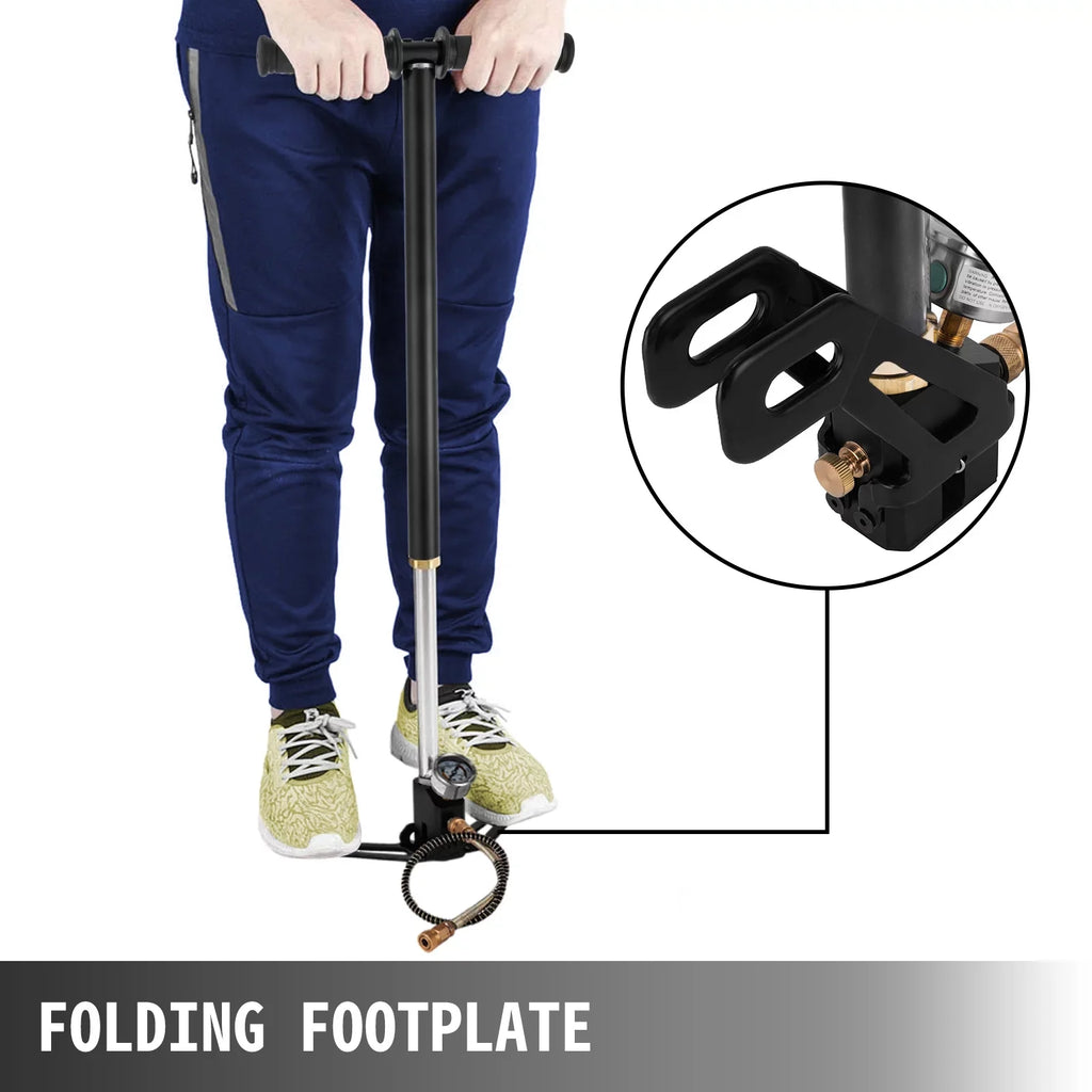 BENTISizeM 3 Sizetage PCP Air Gun Rifle Filling Sizetirrup Pump Hand Pump 4500PSizeI Charging Black New