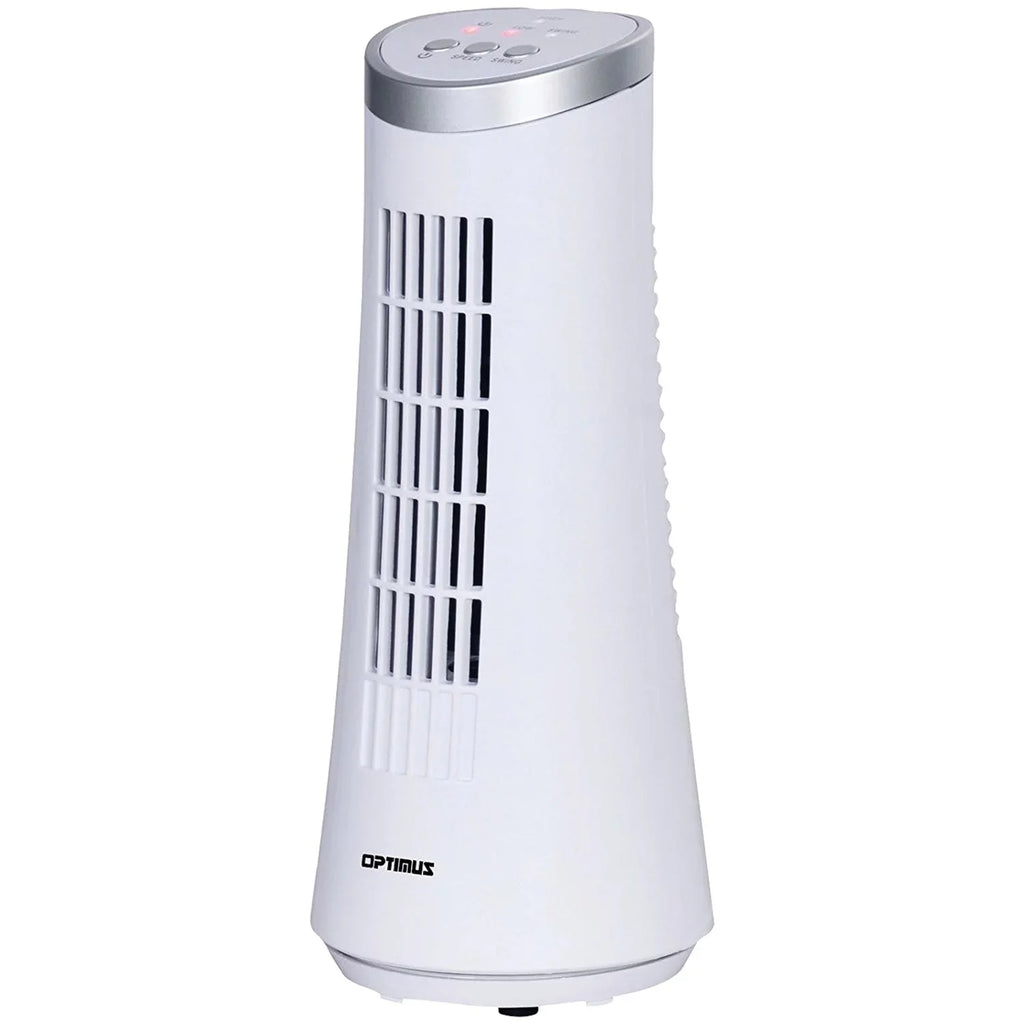 F-7345WH 12" Desktop Ultraslim Oscillating Tower Fan (Ivory)