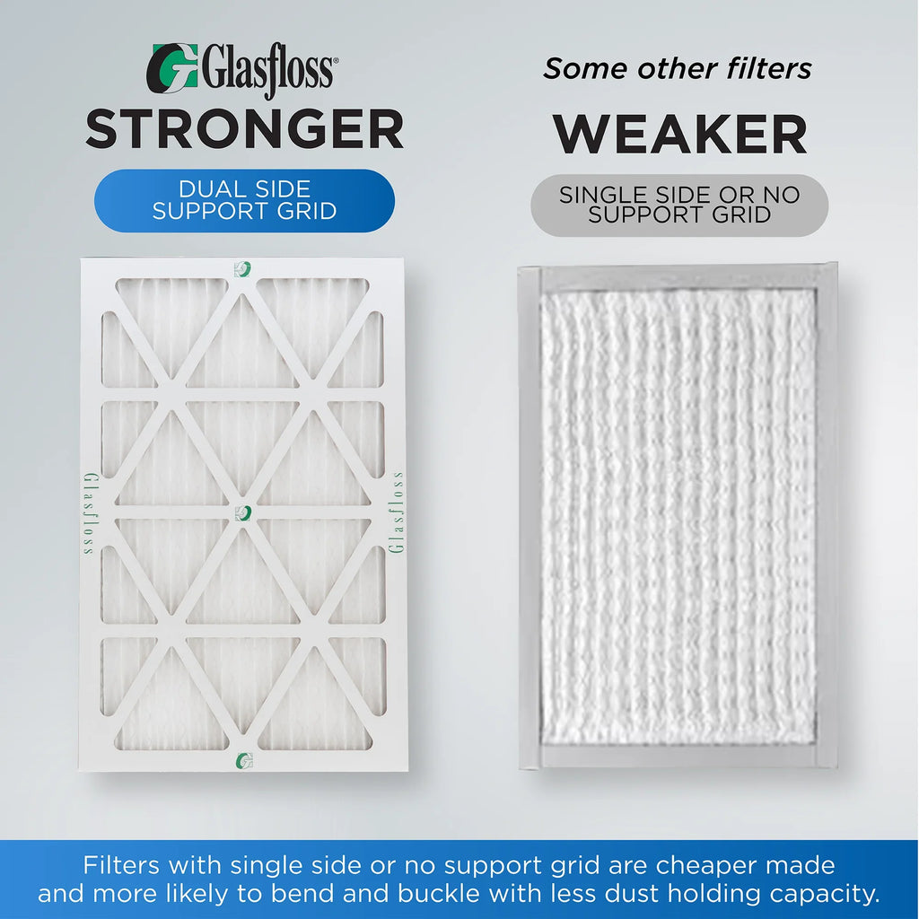 12x24x4 MERV 10 Pleated HVAC Air Filters by Glasfloss. ( Quantity 5 ) Exact Sizeize: 11-3/8 x 23-3/8 x 3-3/4