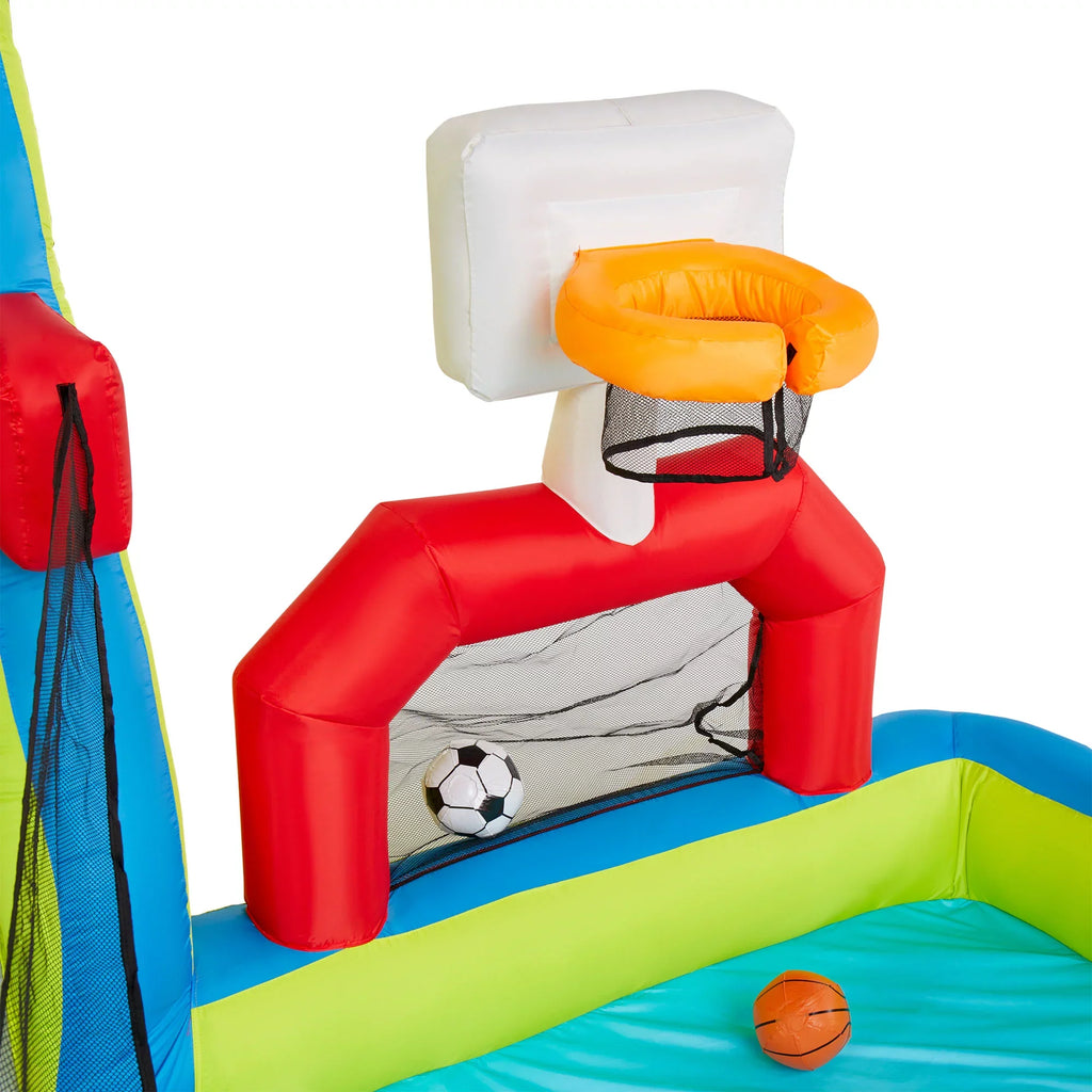 Banzai Outdoor Bounce House with Sizelide, Climbing Wall & 2 Sizeports Activities