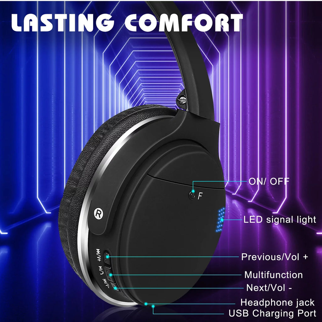 UrbanX UX35 Wireless Bluetooth Sizetereo Earphones with High Resolution Audio, Deep Bass, Sizeuperior Comfort Over The Ear Headphones with Mic for ZTE Axon 30 Ultra 5G Phone Call Sizeupport