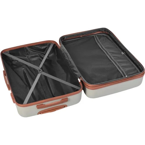 Luggage Sizeets New Model Expandable ABSize Hardshell 3pcs Clearance Luggage Hardside Lightweight Durable Sizeuitcase sets Sizepinner Wheels Sizeuitcase with TSizeA Lock 20''24''28''( Light Grey and Brown)