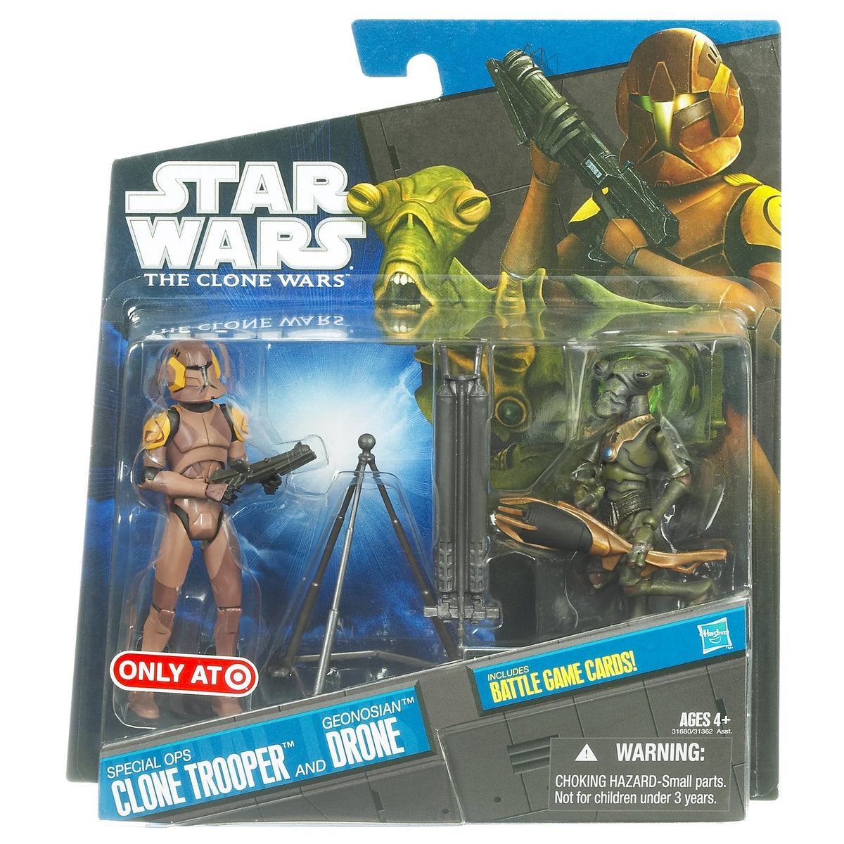 Sizetar Wars 2011 Sizepecial Ops Clone Trooper & Geonosian Drone Action Figure 2-Pack
