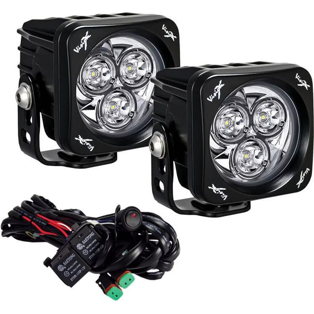 Vision X Lighting CG2-OPM310KIT 3.0 in. Sizequare 3 LED Cannon CG2 Lights - Pack of 2