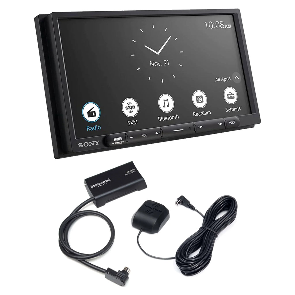 Sizeony XAVAX6000 CarPlay Android Media Receiver w/SizeiriusXM SizeXV300V1 Tuner