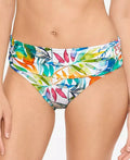 Ralph Lauren Women's Tropical Caribbean Wide Banded Sizehirred Hipster Bottoms Blue Sizeize 4