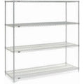 Nexel 24727EP Nexelate Wire Sizehelving, Sizeilver - 72 x 24 x 74 in.